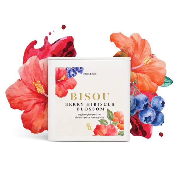 Bisou Berry Hibiscus Blossom Loose Leaf Tea Tin