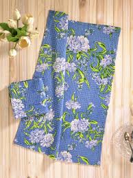 April Cornell Sacha Tea Towel-Blue