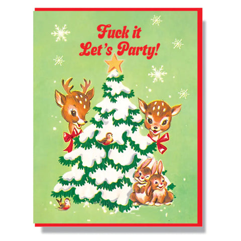 Ohh Deer Fuck It Let's Party Holiday Card