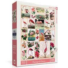 New York Puzzle Company Flamingos and Flowers 1000 Piece Puzzle