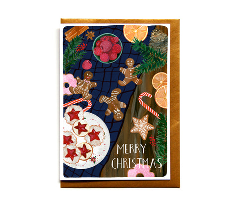 Reddish Design Christmas Card-Cookies