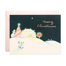 Joojoo Paper Christmas Card-Igloo Christmas
