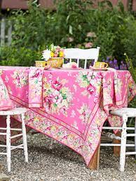 April Cornell Cottage Rose Tablecloth-Pink