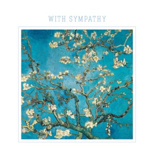Museums & Galleries Sympathy Card-Almond Branches in Bloom
