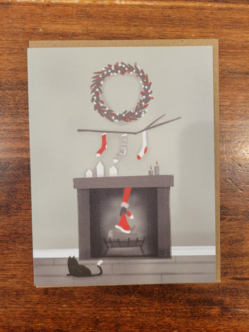 Paper Canoe Christmas Card-Stockings Were Hung