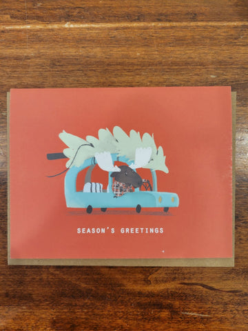 Paper Canoe Holiday Card-Seasons Greetings