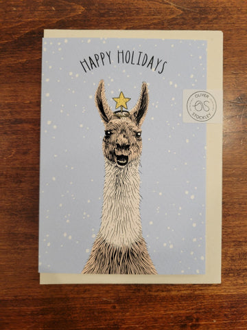 Oliver Stockley Holiday Card-Holiday Llama