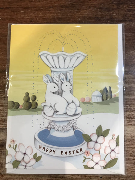 Joojoo Paper Easter Card-Easter Fountain