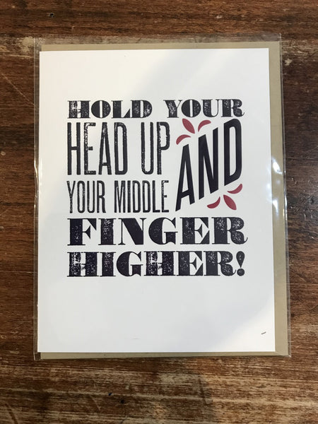 Tiramisu Paperie Blank Card-Hold Your Head Up