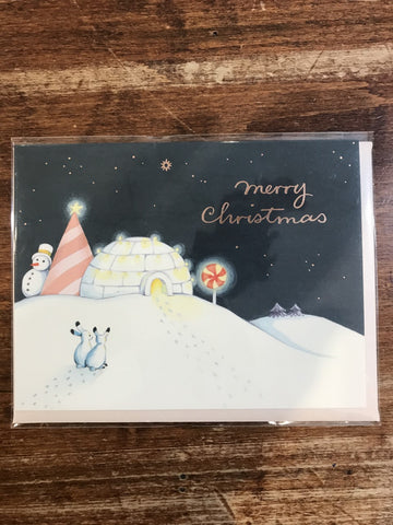 Joojoo Paper Christmas Card-Igloo Christmas