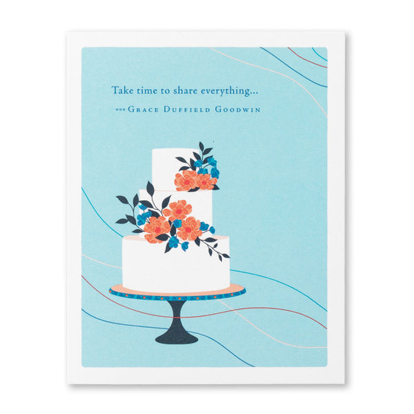 Compendium Wedding Card-Take Time To Share Everything