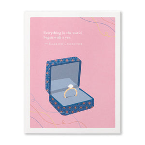 Compendium Wedding Shower/Engagement Card-Everything In The World Began With A Yes