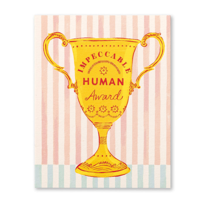 Compendium Congratulations Card-Impeccable Human Award
