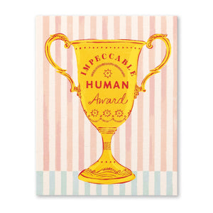Compendium Congratulations Card-Impeccable Human Award