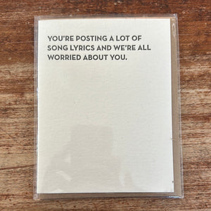 Sapling Press Blank Card-Moment of Truth/Song