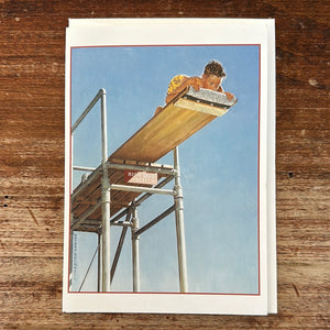 Pomegranate Blank Card-Norman Rockwell 'The High Dive'