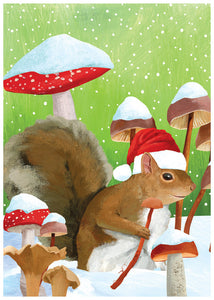 Allport Editions Winter Squirrel Holiday Card