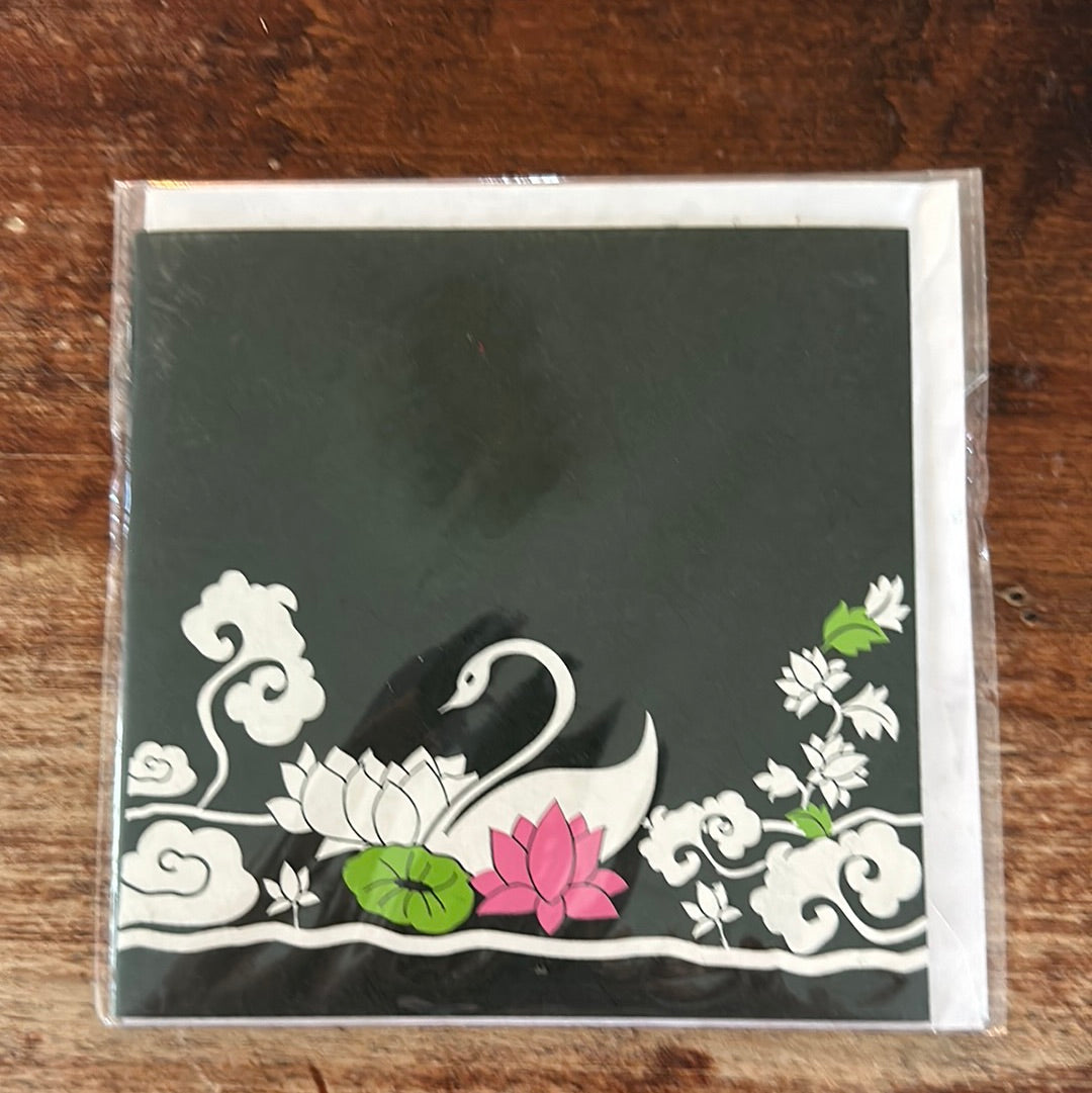 Hamro Village Blank Card-Swan