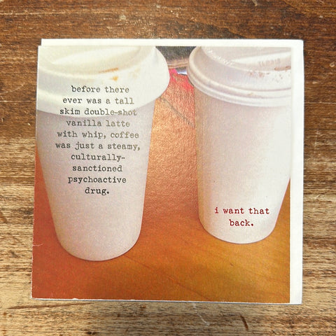 Peacerev Blank Card-Coffee