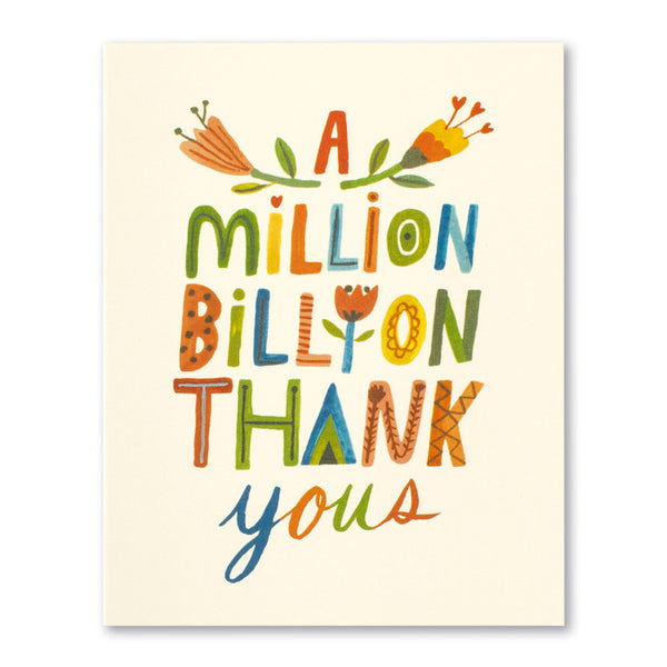 Compendium Thank You Card-A Million, Billion Thank Yous