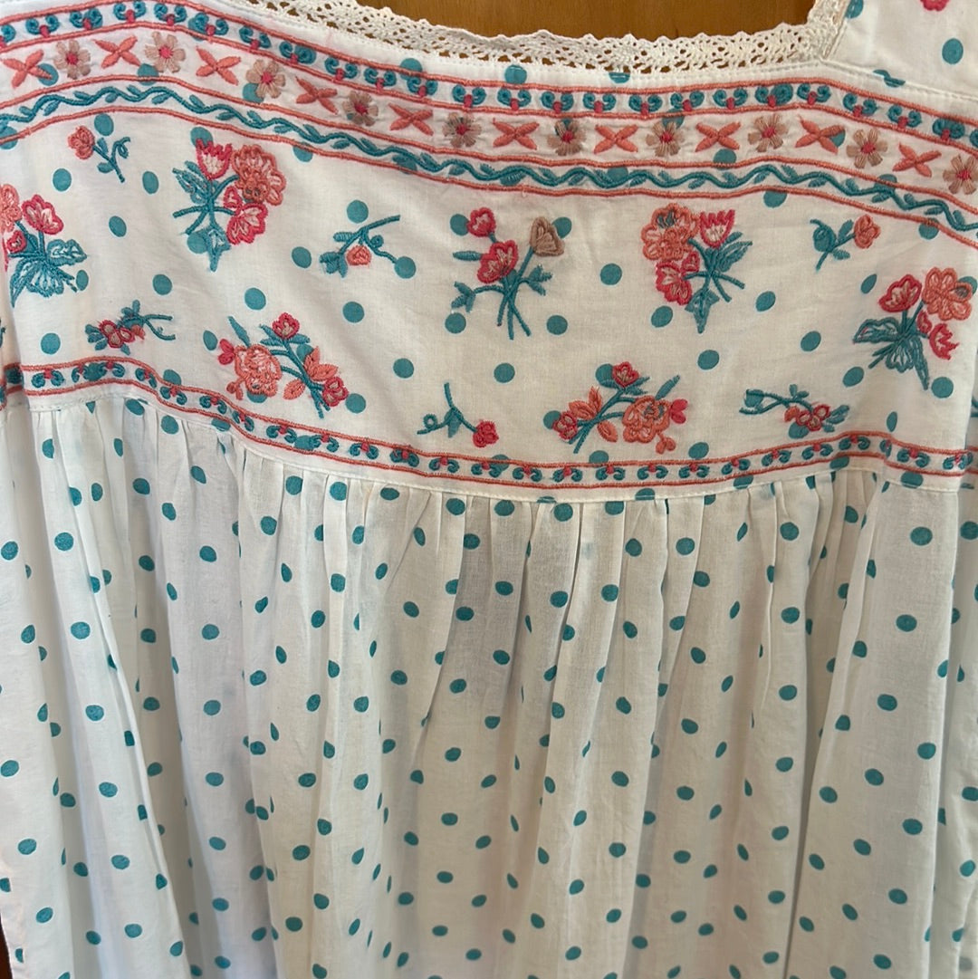 April Cornell Lucy Dot Nightgown