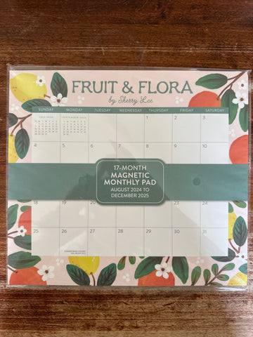 Studio Oh! 2025 Fruit & Flora Magnetic Monthly Pad Calendar