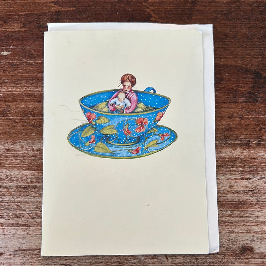 Patience Brewster New Baby Card-Baby Teacup