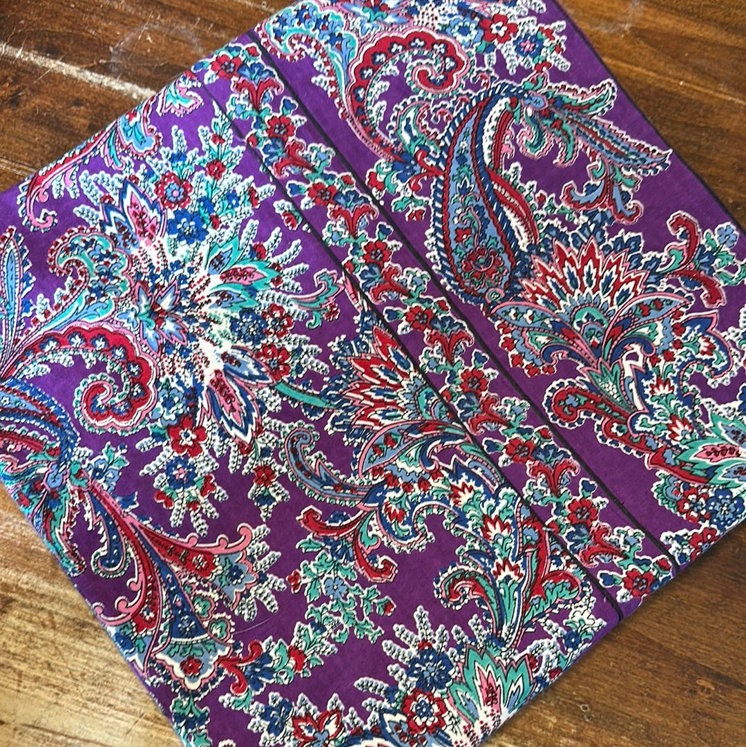 April Cornell Tablecloth-Rhapsody Paisley-Purple