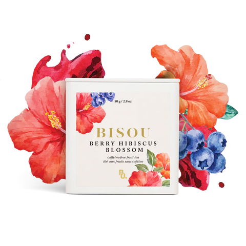 Bisou Berry Hibiscus Blossom Loose Leaf Tea Tin