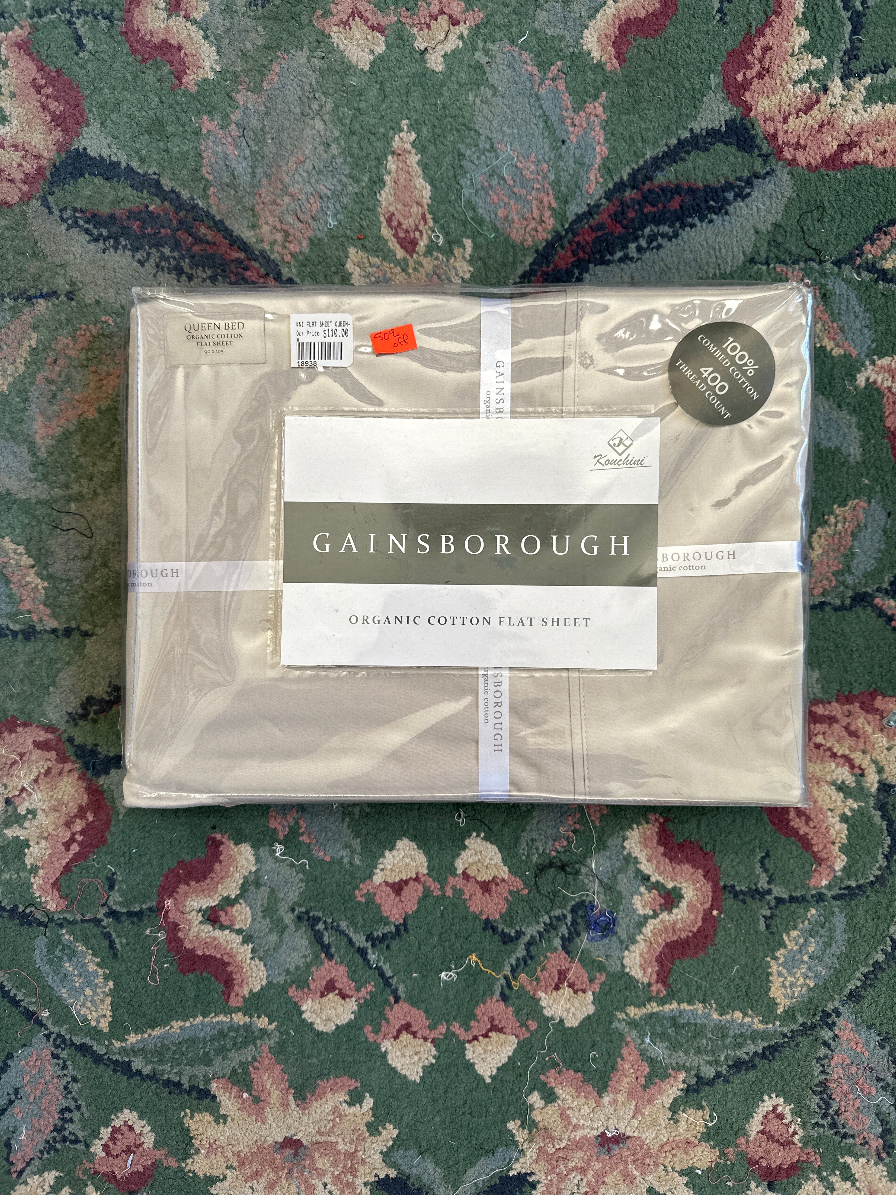 Kouchini Gainsborough Organic Cotton Flat Sheet