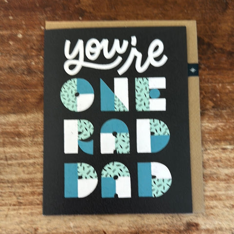 Halfpenny Postage Father's Day Card-One Rad Dad