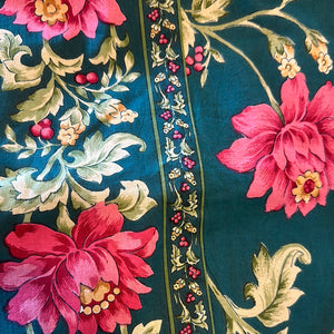 April Cornell Rosehip Tablecloth-Teal