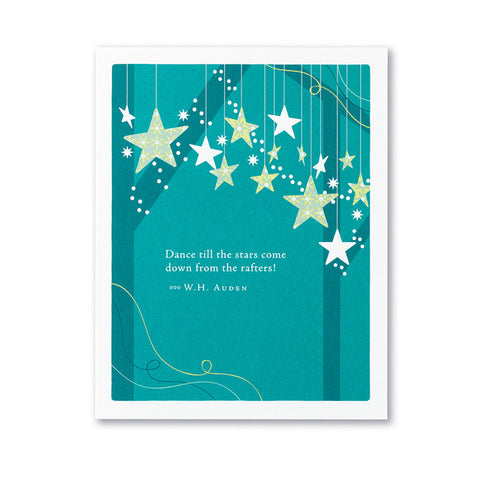 Compendium Birthday Card-Dance Till The Stars Come Down From The Rafters
