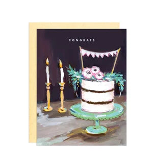 Darling Lemon Birthday Card-Cake and Candles