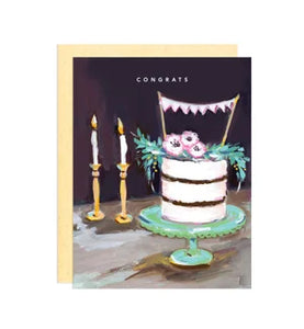 Darling Lemon Birthday Card-Cake and Candles