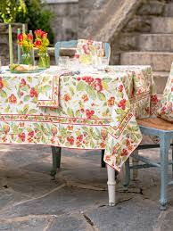 April Cornell In The Garden Tablecloth-Ecru