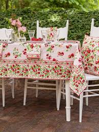 April Cornell Strawberry Basket Tablecloth-Sorbet