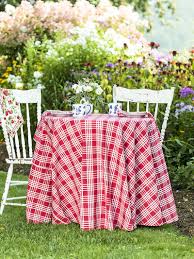 April Cornell Berry Plaid Tablecloth-Red