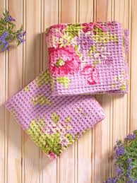 April Cornell Charming Tea Towel-Purple