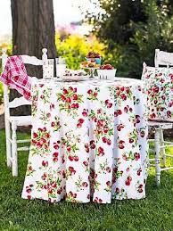 April Cornell Tablecloth Strawberry Basket-Ecru