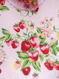 April Cornell Strawberry Basket Tablecloth-Sorbet