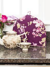 April Cornell Everlasting Patchwork Tea Cozy-Plum