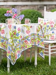 April Cornell Spring Promise Tablecloth-White
