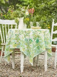 April Cornell Orchid Study Tablecloth-Green