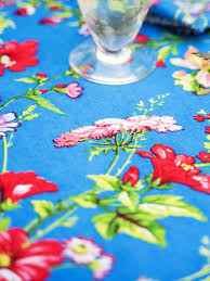 April Cornell Graceful Garden Tablecloth-Blue