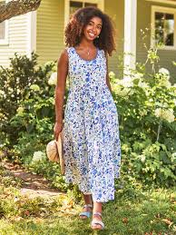 April Cornell Beach Haven Dress-White/Blue April Cornell Beach Haven Dress-White/Blue