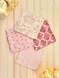 April Cornell Sweetheart Patchwork Napkin Set of 4-Dusty Rose Amythyst