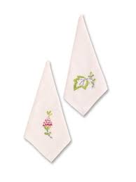 April Cornell Blossom Toss Embroidered Tea Napkins Set of 20-Multi