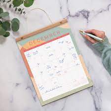 Orange Circle Studio 2024 Find Balance Bamboo Hanger Calendar