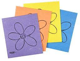 Skoy Cleaning Cloth Set-Pack of 4 Mixed Colours